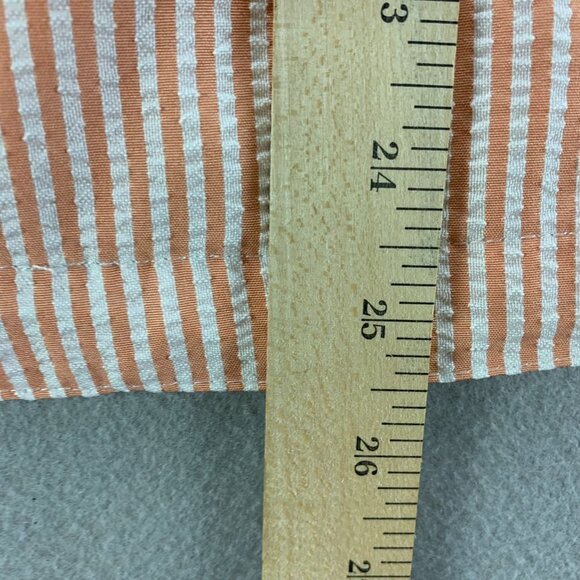 ORVIS Jacket Womens Medium Peach White‎ Striped Full Zip Seersucker Lightweight - Picture 9 of 12